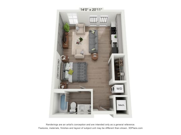 a floor plan of the acadia at Muse Carmel in Carmel, IN