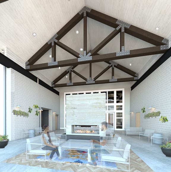 Clubhouse With Fireplace at Whetstone Flats, Nashville, 37211