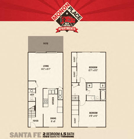 Monon Place I  -  2 Bedroom Townhome at Monon Living, Indiana, 46220