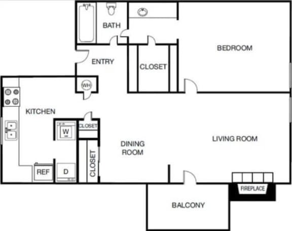 1 bed 1 bath at Landmark at Lyncrest Reserve Apartments, Tennessee 37209
