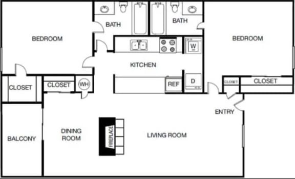 2 bed 2 bath at Landmark at Lyncrest Reserve Apartments, Nashville, 37209
