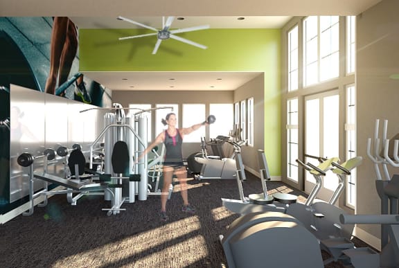 Rendering of phase 2 fitness center