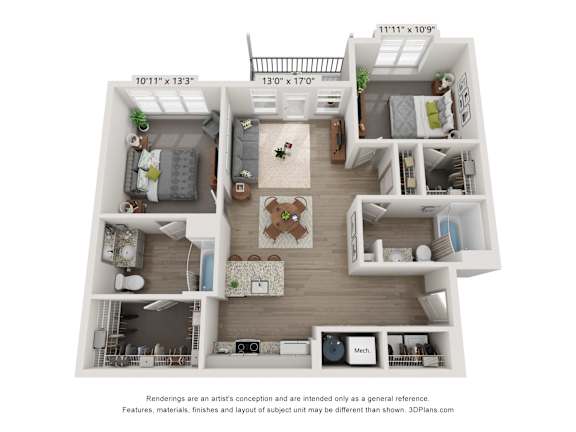 a 1 bedroom floorplan is shown in this image