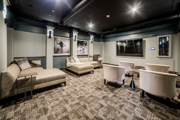 Private Movie Theater With Comfy Sitting at Providence at Old Meridian, Carmel, Indiana