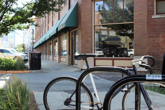 street view with cycle parked in front at The Argyle on Mass Ave, Indianapolis