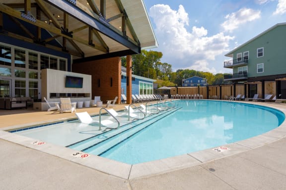 Relaxing Pool at Whetstone Flats, Nashville, 37211