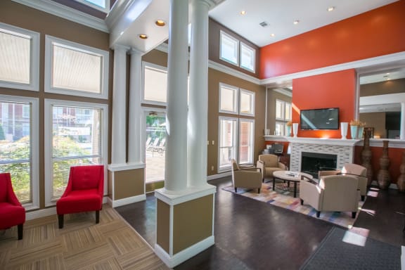 Fireplace Lounge at Residence at White River, Indianapolis, IN, 46228
