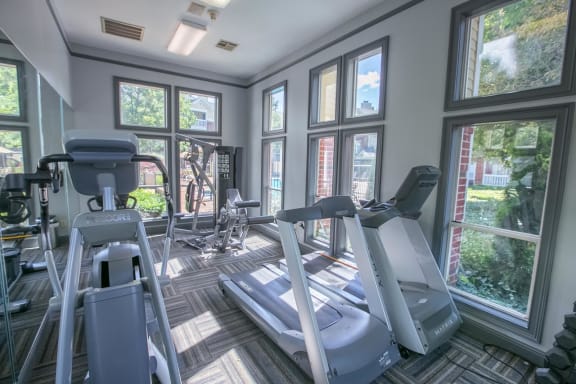 Fitness Center With Modern Equipment at Residence at White River, Indianapolis, IN