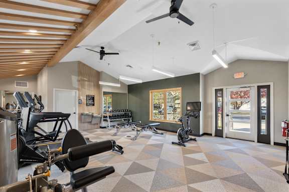 the gym at the landing at pullman apartments in pullman at The Winds at Poplar Creek Apartments , Schaumburg