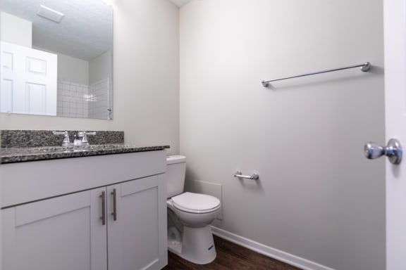 Tasteful Bathroom Design at Woodbridge Apartments, Kentucky