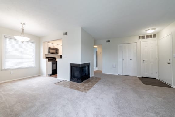 Expansive Living Room spaces at Woodbridge Apartments, Kentucky