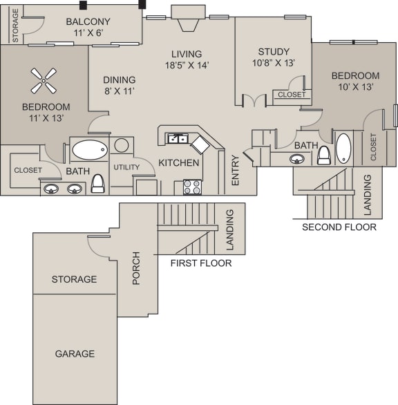 1, 2 & 3 Bedroom Apartments in Eagle Creek Center Point