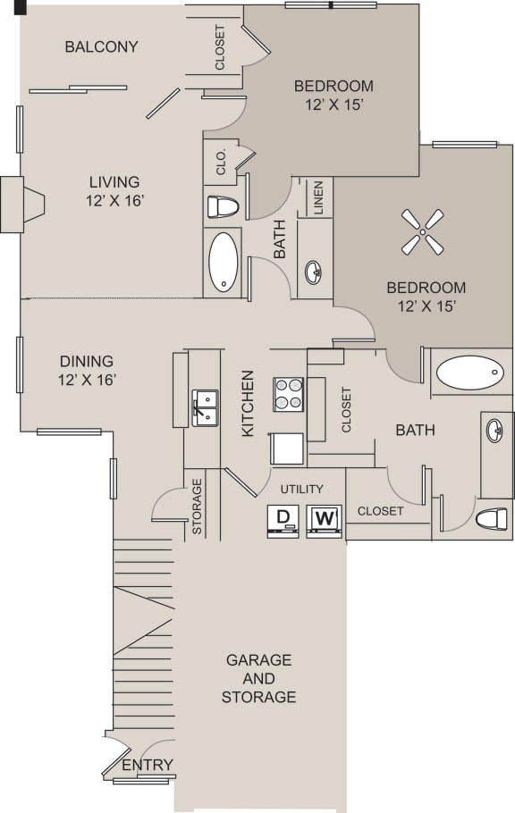a floor plan of a two story house with a garage and a balcony