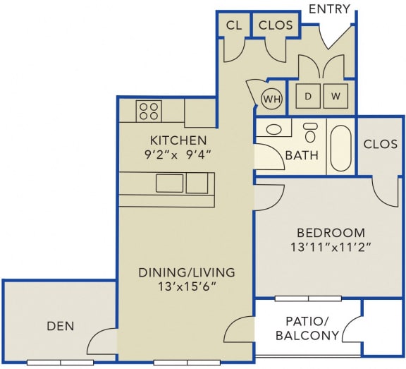 New Construction one bedroom apartment with den One bedroom apartment flat with a den