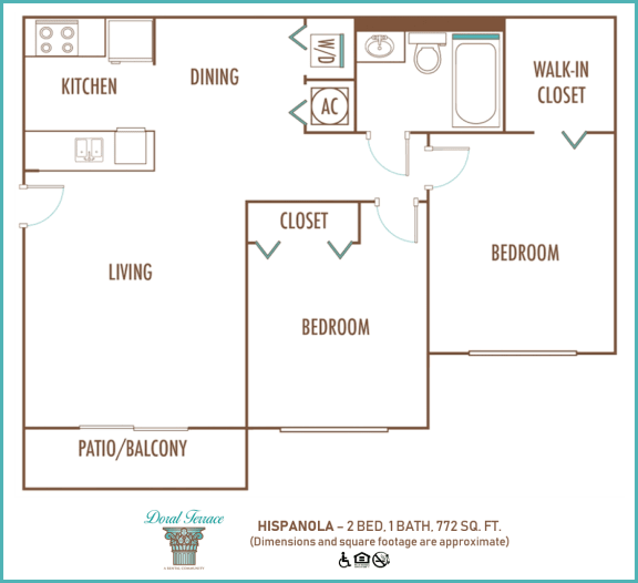 2 bed 1 bath at Doral Terrace, Florida, 33178