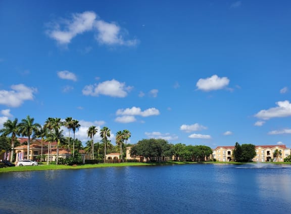 Lake view at Bernwood Trace Apartments, Fort Myers
