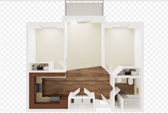 2 Bedroom Floorplan at Traditions at Lafayette