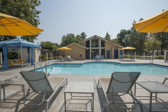 Swimming at THE EDGE Apartments, DAVIS, CA
