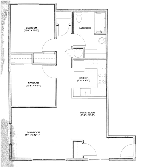 2 Bed 1 Bath Floor Plan at Bridge Meadows Beaverton 55+, Beaverton, OR