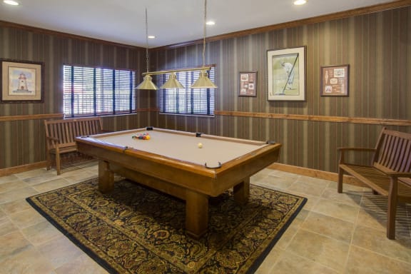 Pool table in the center at Doral Terrace, Doral, FL, 33178