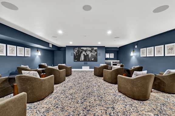 Community theater at Vintage at Marine View Senior 55+ Apartments, Everett, WA, 98201