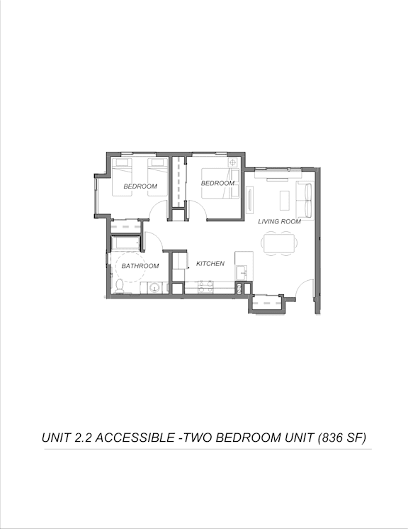 2Bedroom Floor Plan at Bridge Meadows Redmond Apartments, Oregon, 97756