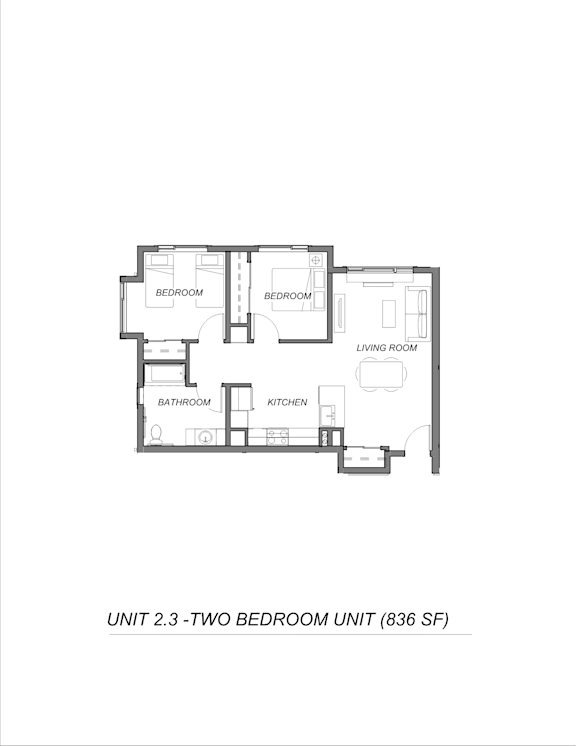 2Bed Floor Plan at Bridge Meadows Redmond Apartments, Redmond, 97756