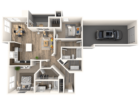 2 bed 2 bath D at THE SOLANA APARTMENT HOMES, Las Vegas, Nevada