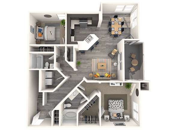 2 bed 2 bath C at THE GALLERYAPARTMENT HOMES, Las Vegas, 89178