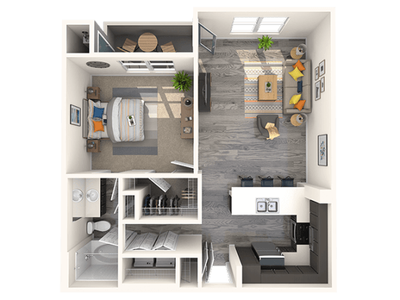 1 bed 1 bath A at THE GALLERYAPARTMENT HOMES, Las Vegas, NV, 89178