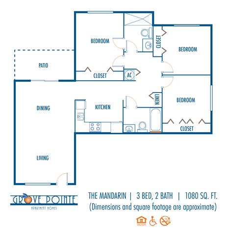 Mandarin Floor Plan at Grove Pointe, Ruskin Florida