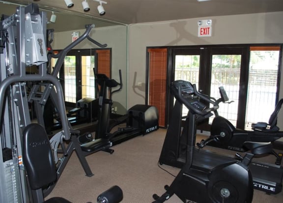 Fitness Room with cardio equipment Eagles Pointe in Pompano Beach Florida