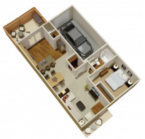 Floor Plan  One bedroom floor pl