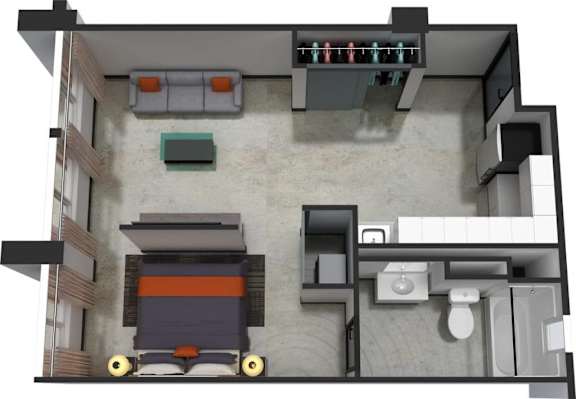1 bed 1 bath at LOFT 205 Apartments, Reno, NV