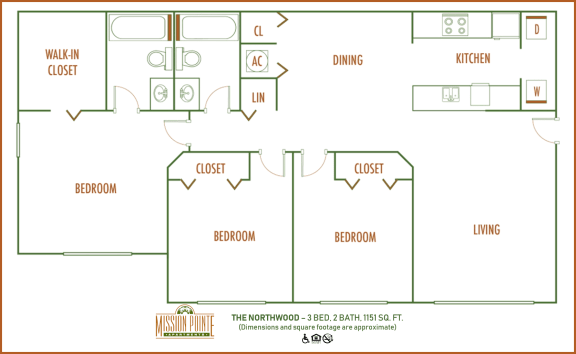 3 bed 2 bath at Mission Pointe Apartments, Jacksonville