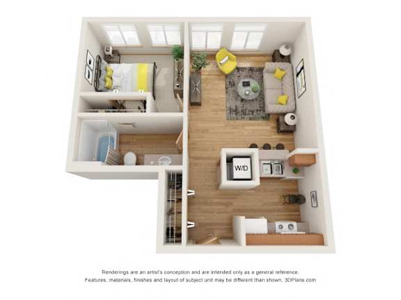 Halsey Street Floor Plan at Fairview Village Apartments, Oregon