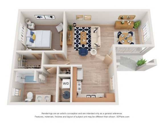 A Floor Plan at Fairview Village Homes, Fairview, 97024