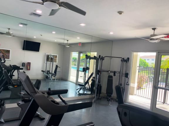 Gym equipment at Tuscany Place Apartments, Homestead , FL 33032