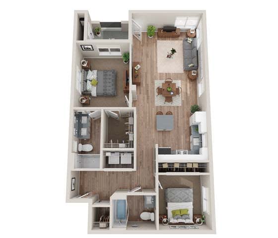 2 bed 2 bath A at BASE APARTMENT HOMES, LAS VEGAS, NV