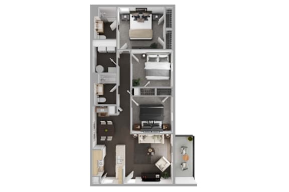3Bed 2Bath A Floor Plan at THE PALMS AT VERO BEACH, Florida