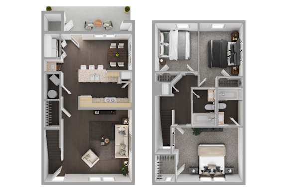 3Bed 2Bath B Floor Plan at THE PALMS AT VERO BEACH, Florida, 32960