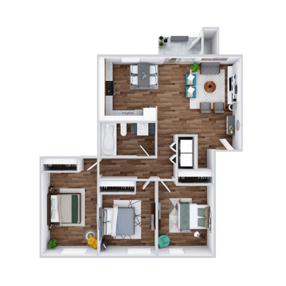 3 bed 1 bath A at Fort Vancouver Terrace, Vancouver, WA