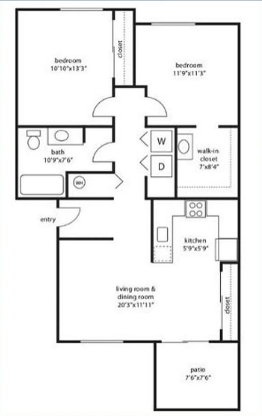 an image of a floor plan of a house at Troutdale Terrace, Troutdale
