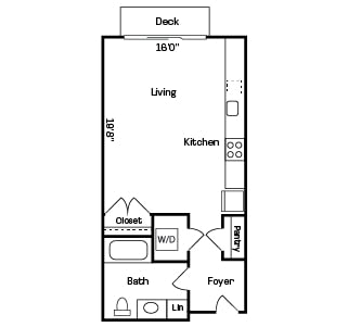 Studio 1 bath F at Two 10 by Vintage, Shoreline, Washington