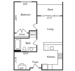 1 bed 1 bath A at Two 10 by Vintage, Washington 98133