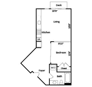 1 bed 1 bath D at Two 10 by Vintage, Washington 98133