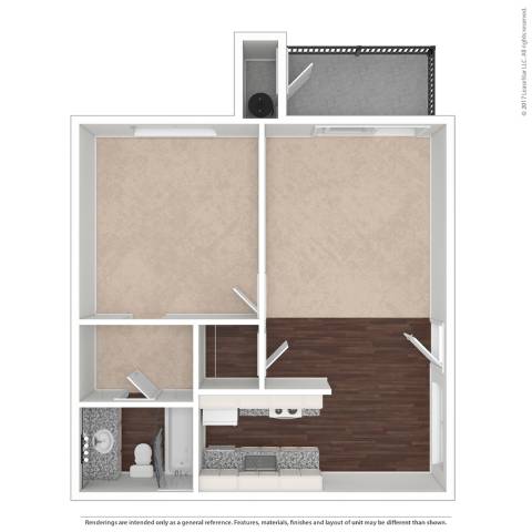 1 bed 1 bath L 1 bed 1 bath L at The Henley Apartments, California