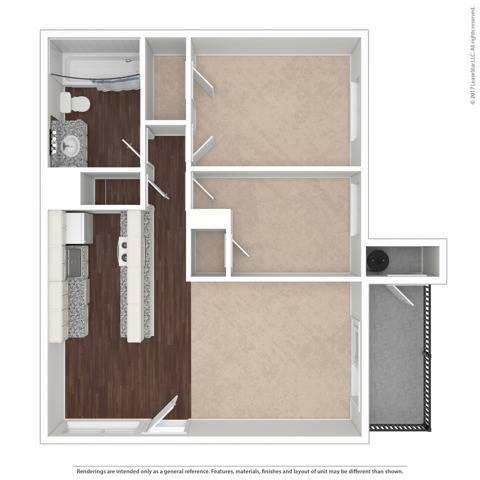 2 bed 1 bath M 2 bed 1 bath M at The Henley Apartments, California, 94585