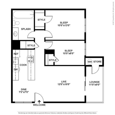 2 bed 1 bath H at The Henley Apartments, Suisun City, California