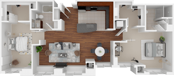 Unit-2 Two bedroom floor plan